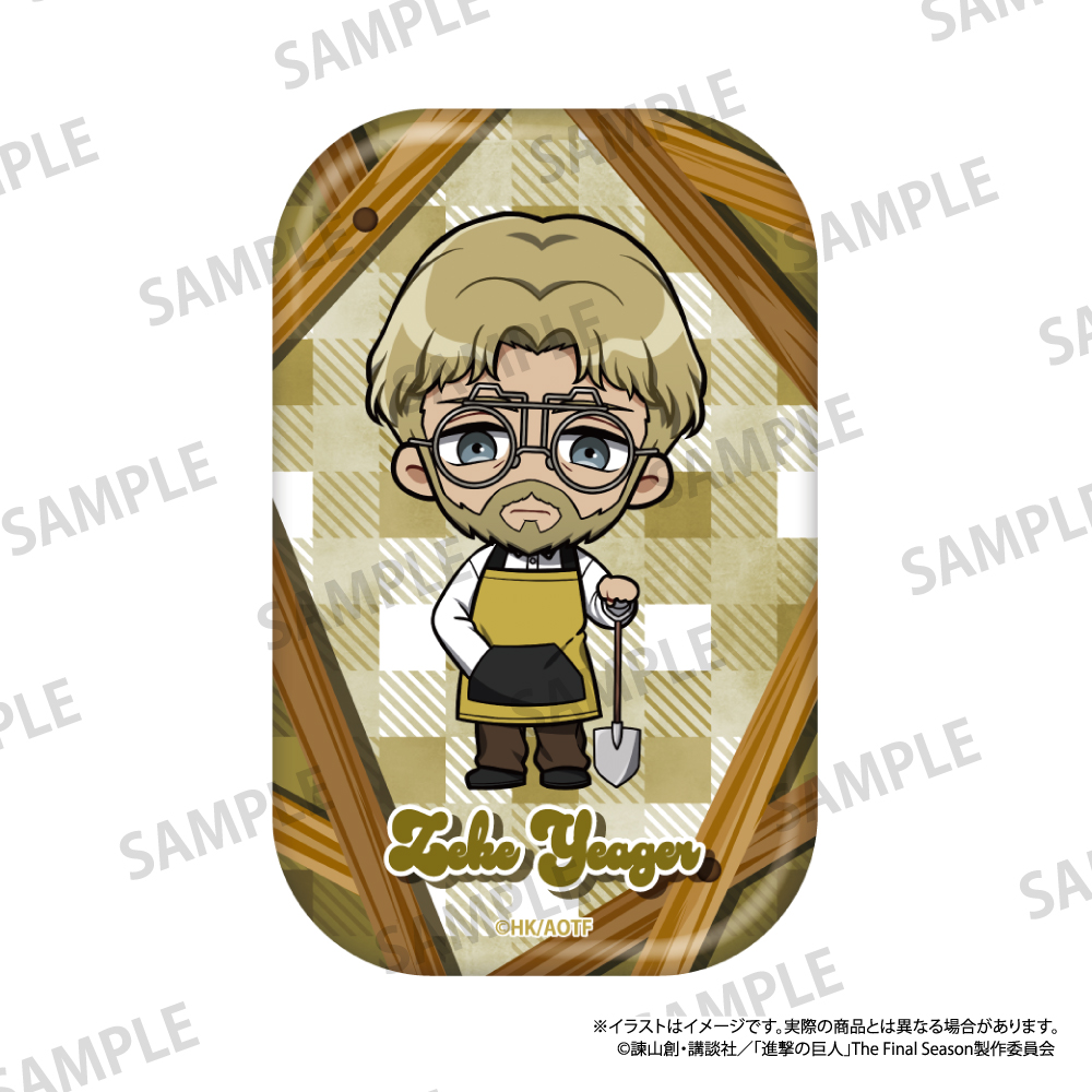 【パルック】進撃の巨人 長方形型缶バッジ ジーク・イェーガー（ミニキャラ）（DIY）