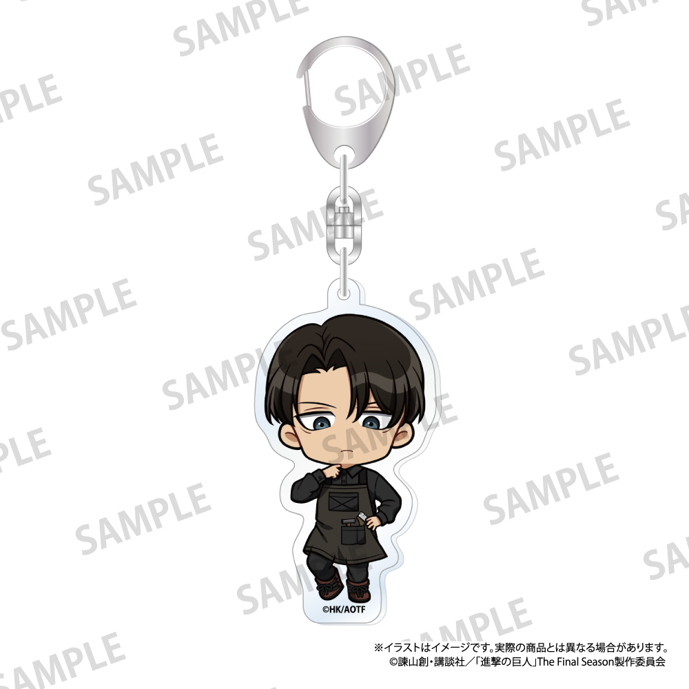 【パルック】進撃の巨人 アクリルキーホルダー リヴァイ・アッカーマン（ミニキャラ）（DIY）