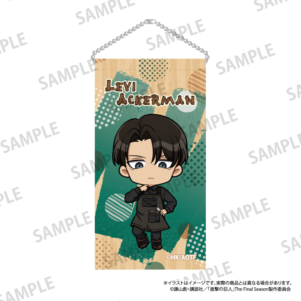 【パルック】進撃の巨人 ミニタペストリーキーホルダー リヴァイ・アッカーマン（ミニキャラ）（DIY）