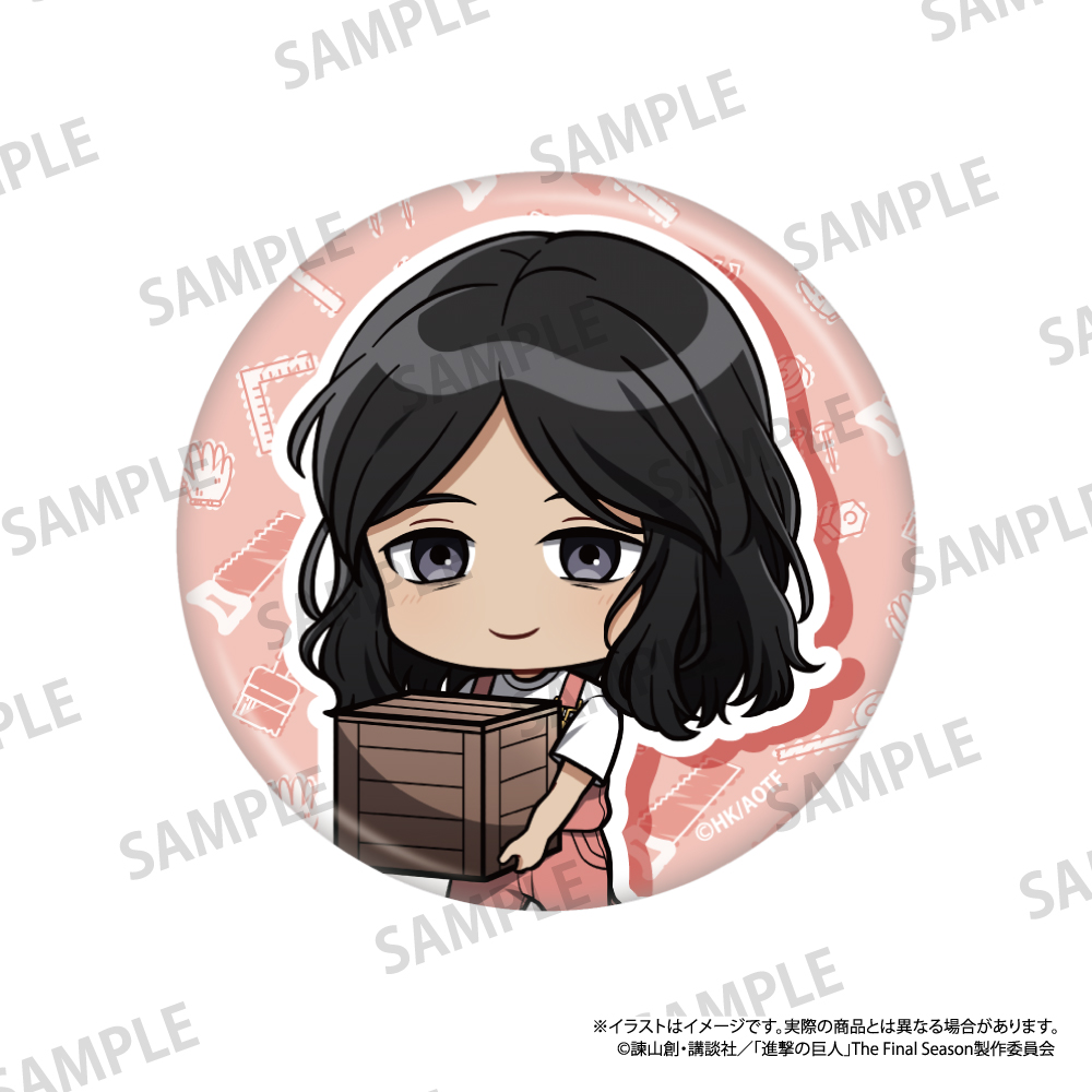 【パルック】進撃の巨人 丸型缶バッジ ピーク・フィンガー（ミニキャラ）（DIY）
