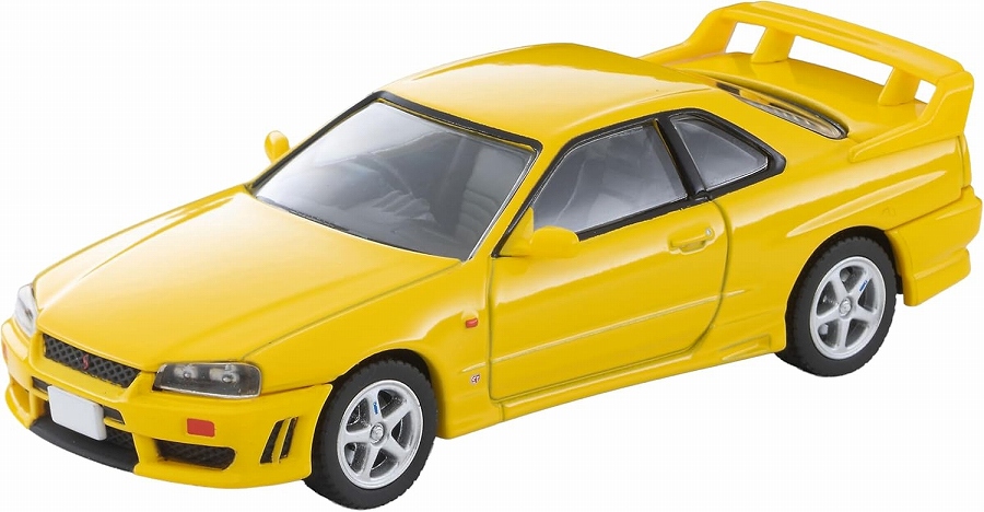 【トミーテック】LV-N365a 日産 スカイライン 2ドア スポーツクーペ 25GT TURBO オプションパーツ付（黄） 98年式