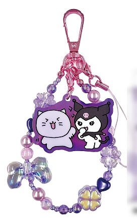 【ティー・シー・ピー】チェゴシム×サンリオキャラクターズ フォンストラップ パープル