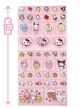 【ティー・シー・ピー】チェゴシム×サンリオキャラクターズ タイルシール ピンク