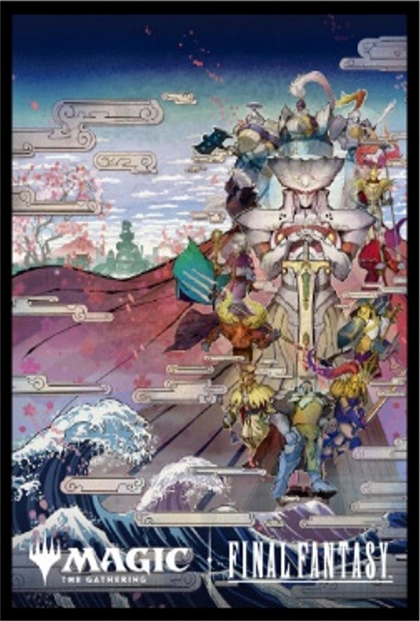 【エンスカイ】『マジック：ザ・ギャザリングーーFINAL FANTASY』プレイヤーズカードスリーブMFS-56 ｢木版画｣ボーダーレス版《召喚：ナイツオブラウンド》
