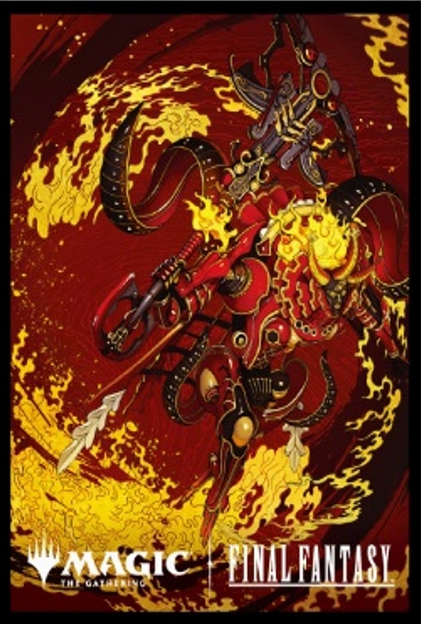 【エンスカイ】『マジック：ザ・ギャザリングーーFINAL FANTASY』プレイヤーズカードスリーブMFS-63 ｢木版画｣ボーダーレス版《召喚：ブリュンヒルデ》