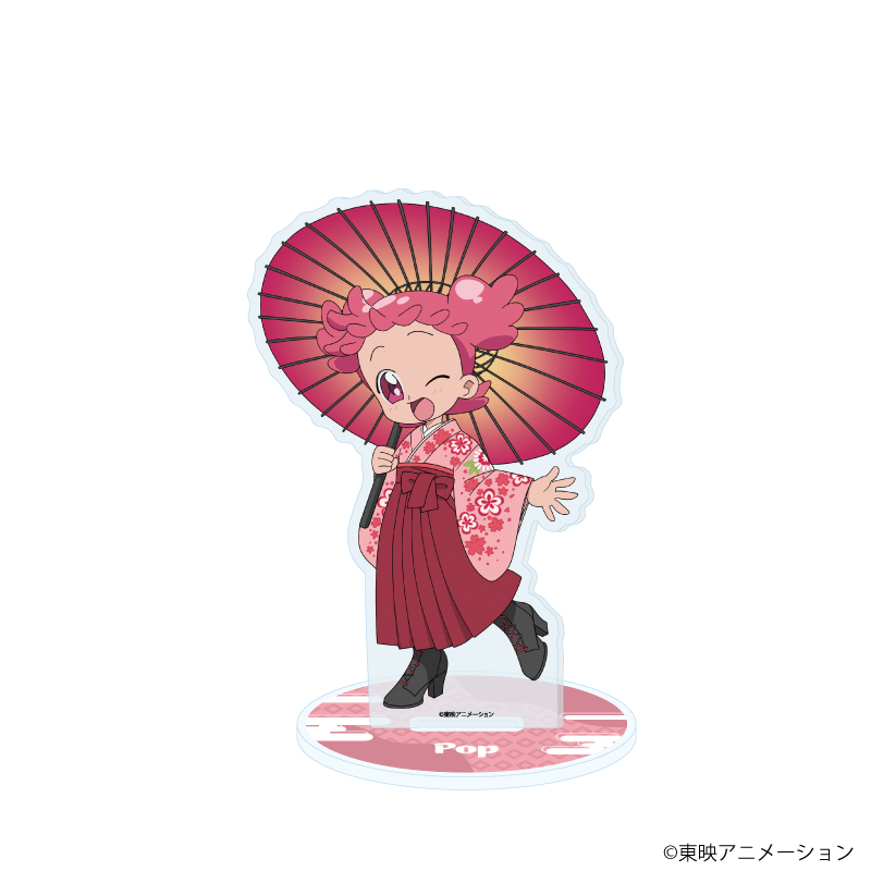 【A3】アクリルスタンド「おジャ魔女どれみドッカ～ン！」52/春風ぽっぷ 袴・番傘ver.（描き下ろしイラスト）