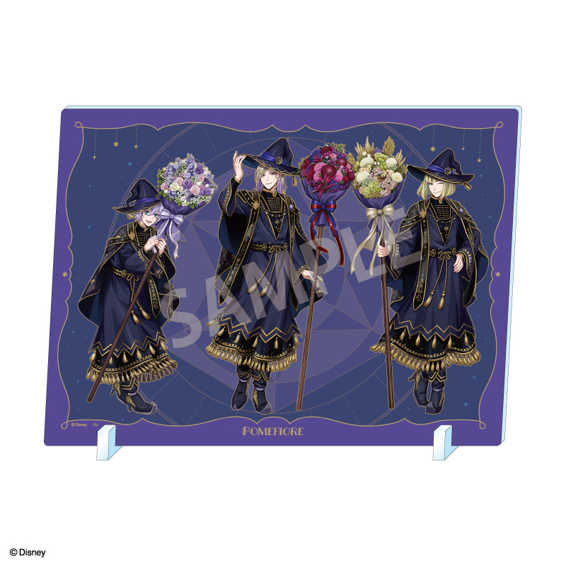 【カミオジャパン】ディズニー ツイステッドワンダーランド 集合アクリルパネル ポムフィオーレ/ブルームバースデーver.