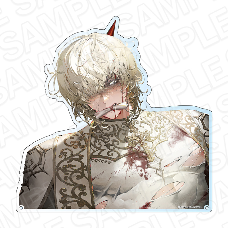 【コンテンツシード】地獄のどこが悪い？-What in "HELL" is bad？- 特大ダイカットアクリルボード ルシファー 流血