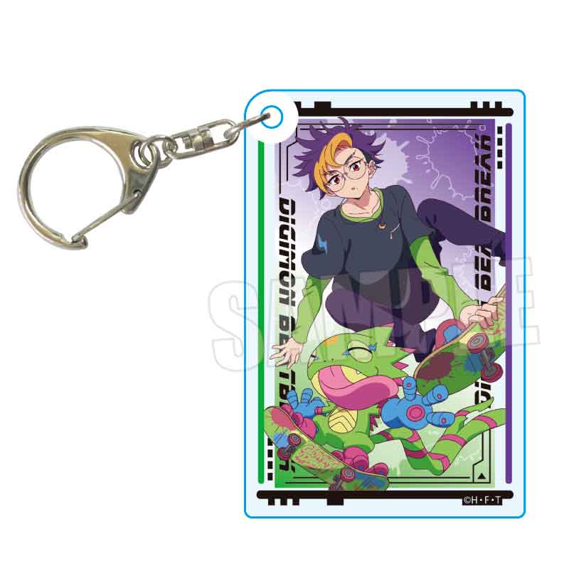 【ベルハウス】アクリルキーホルダー DIGIMON BEATBREAK/天馬 トモロウ&ゲッコーモン Skater ver.