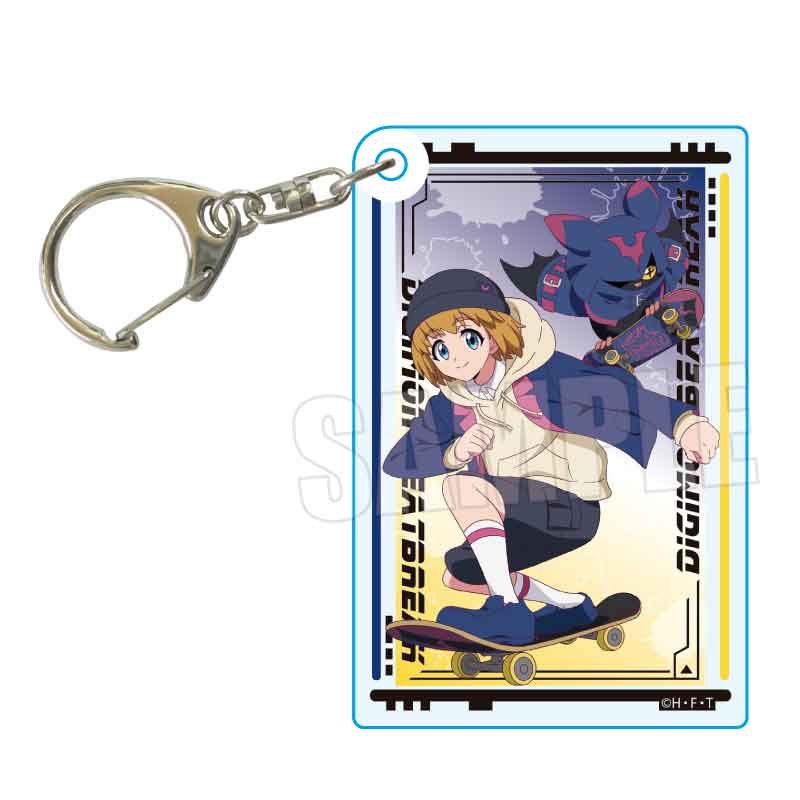 【ベルハウス】アクリルキーホルダー DIGIMON BEATBREAK/久遠寺 マコト&キロプモン Skater ver.