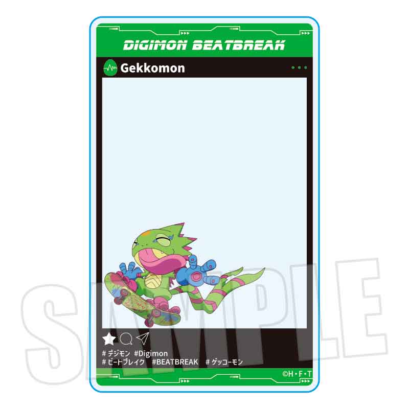 【ベルハウス】アクリルカード DIGIMON BEATBREAK/ゲッコーモン Skater ver.