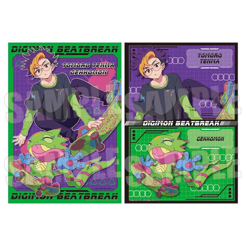【ベルハウス】らくピタポスター DIGIMON BEATBREAK/天馬 トモロウ&ゲッコーモン Skater ver.
