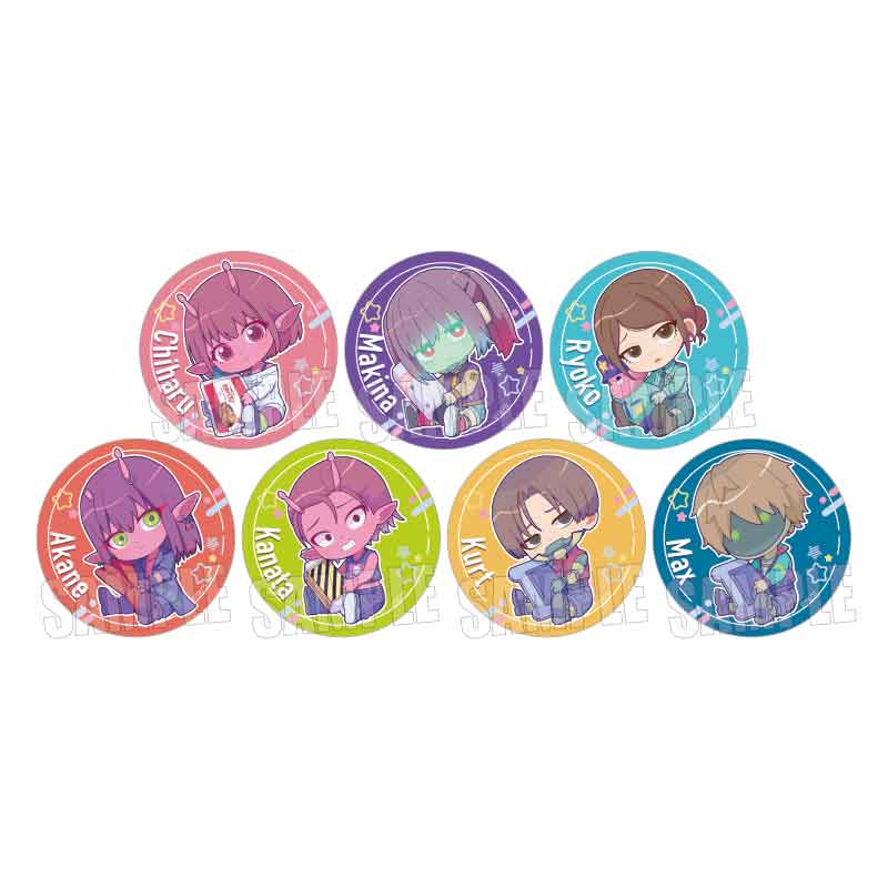 【ベルハウス】トレーディング缶バッジ アニメ『銀河特急 ミルキー☆サブウェイ』/ぎゅぎゅっと 1BOX入数：7