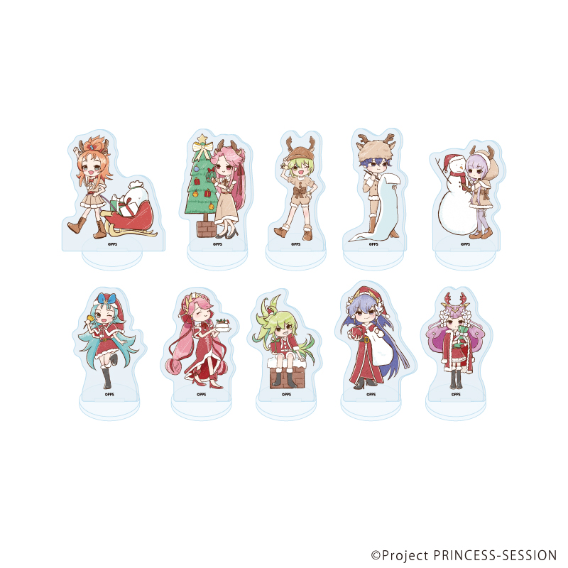 【A3】アクリルぷちスタンド「TVアニメ『プリンセッション・オーケストラ』」02/ブラインド（全10種） クリスマスVer.（グラフアートイラスト） 1BOX入数：10