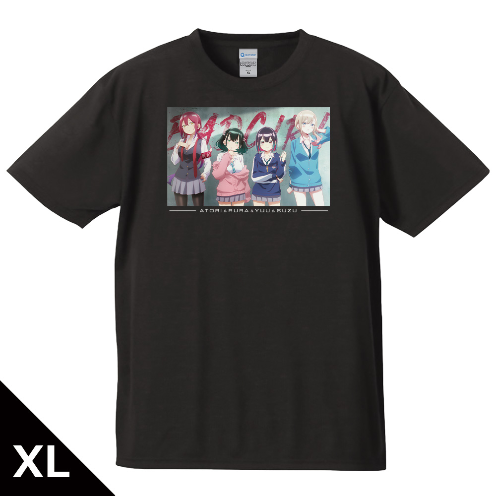 【アズメーカー】ばっどがーる Tシャツ 優&亜鳥&涼&るら ティザービジュアルver. XLサイズ