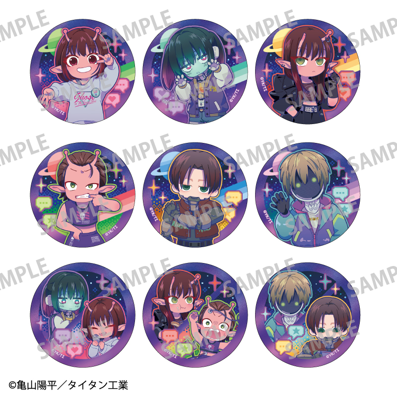 【カミオジャパン】銀河特急 ミルキー☆サブウェイ トレーディングオーロラ缶バッジ 1BOX入数：9