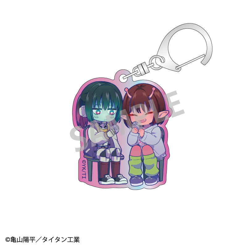 【カミオジャパン】銀河特急 ミルキー☆サブウェイ オーロラアクリルキーホルダー チハル&マキナ