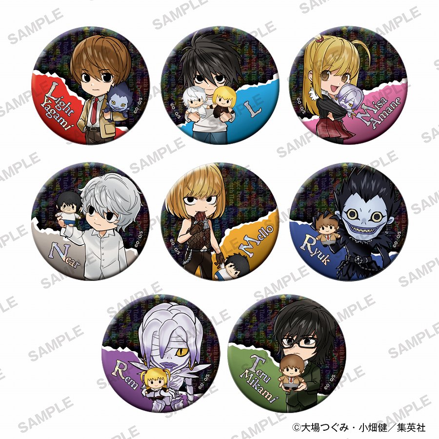 【KADOKAWA】DEATH NOTE きらきら缶バッジコレクション ぬいぐるみといっしょver. 1BOX入数：8