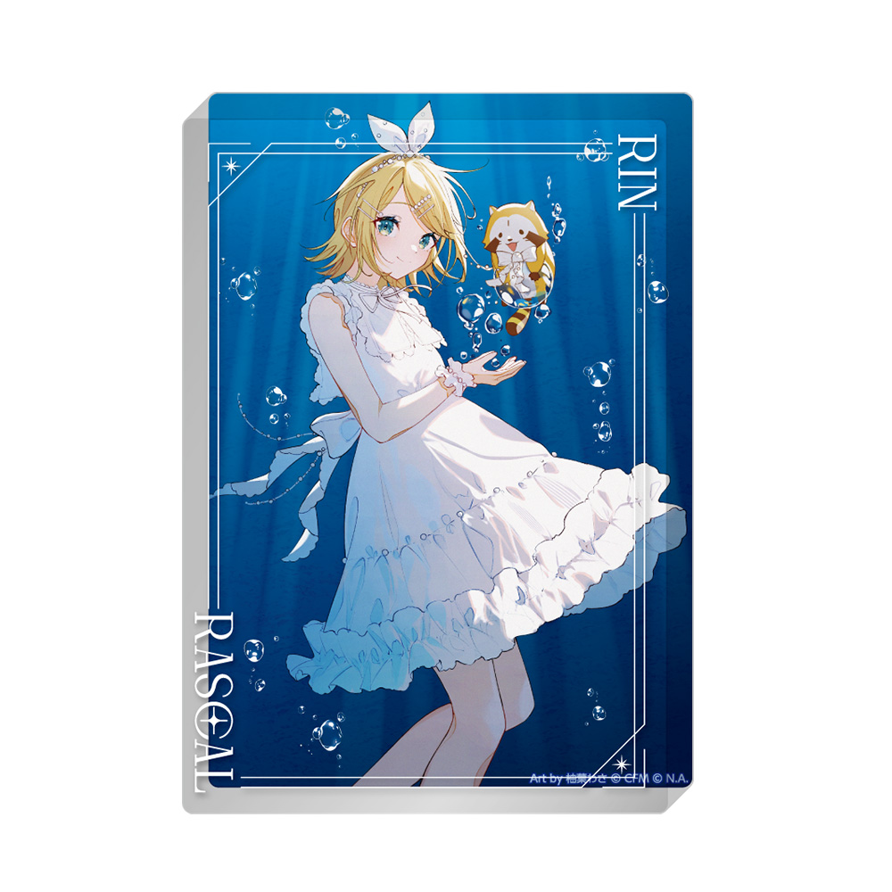 【キャラバン】初音ミク×ラスカル 2025 アクリルブロック / 鏡音リン