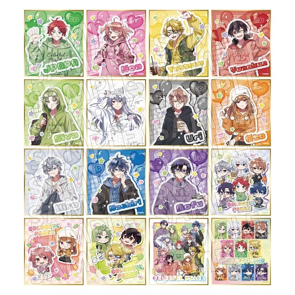 【エンスカイ】カラフルピーチ 色紙コレクション からぴちピクニック 1BOX入数：16