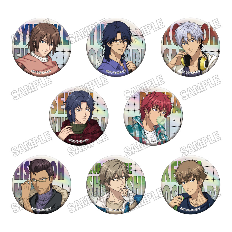 【メディコス・エンタテインメント】アニメ『新テニスの王子様』描き下ろし缶バッジコレクション【オフの日ver.】 1BOX ＝8pcs