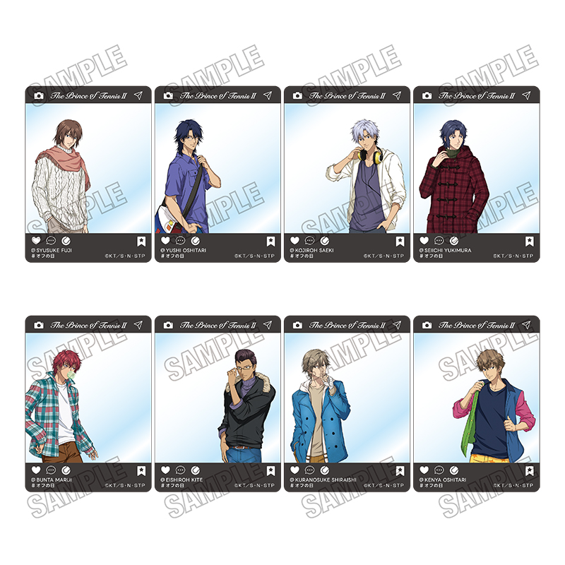 【メディコス・エンタテインメント】アニメ『新テニスの王子様』描き下ろしクリアカードコレクション【オフの日ver.】 1BOX ＝8pcs