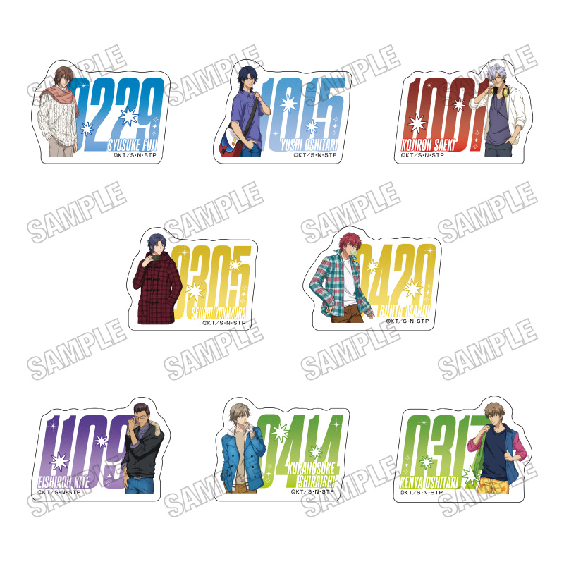 【メディコス・エンタテインメント】アニメ『新テニスの王子様』描き下ろしアクリルブロックコレクション【オフの日ver.】 1BOX ＝8pcs