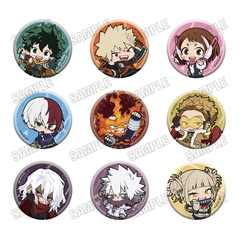 【メディコス・エンタテインメント】アニメ『僕のヒーローアカデミア』ミニキャラ缶バッジコレクション【ぶら下がりver.】 1BOX ＝9pcs