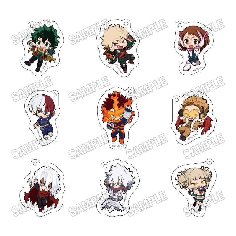 【メディコス・エンタテインメント】アニメ『僕のヒーローアカデミア』ミニキャラグラスマーカーコレクション【ぶら下がりver.】 1BOX ＝9pcs