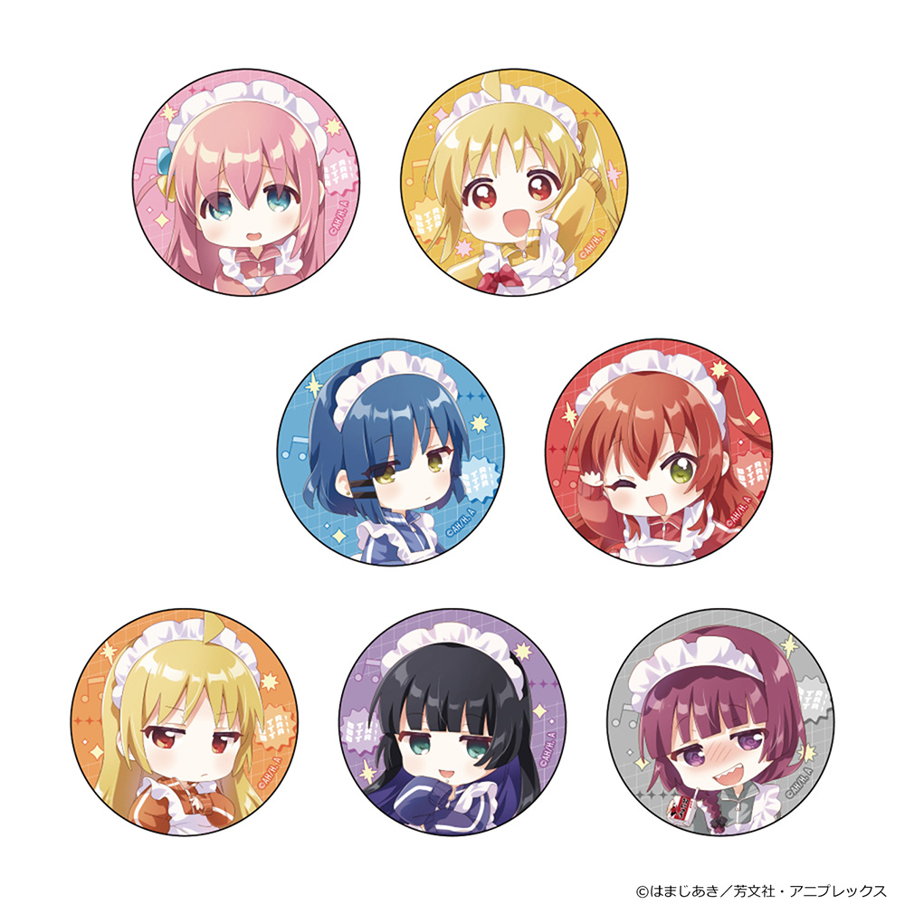 【カーテン魂】ぼっち・ざ・ろっく！ トレーディング缶バッジ（ジャージメイド/イラスト なもり） 1BOX入数：7