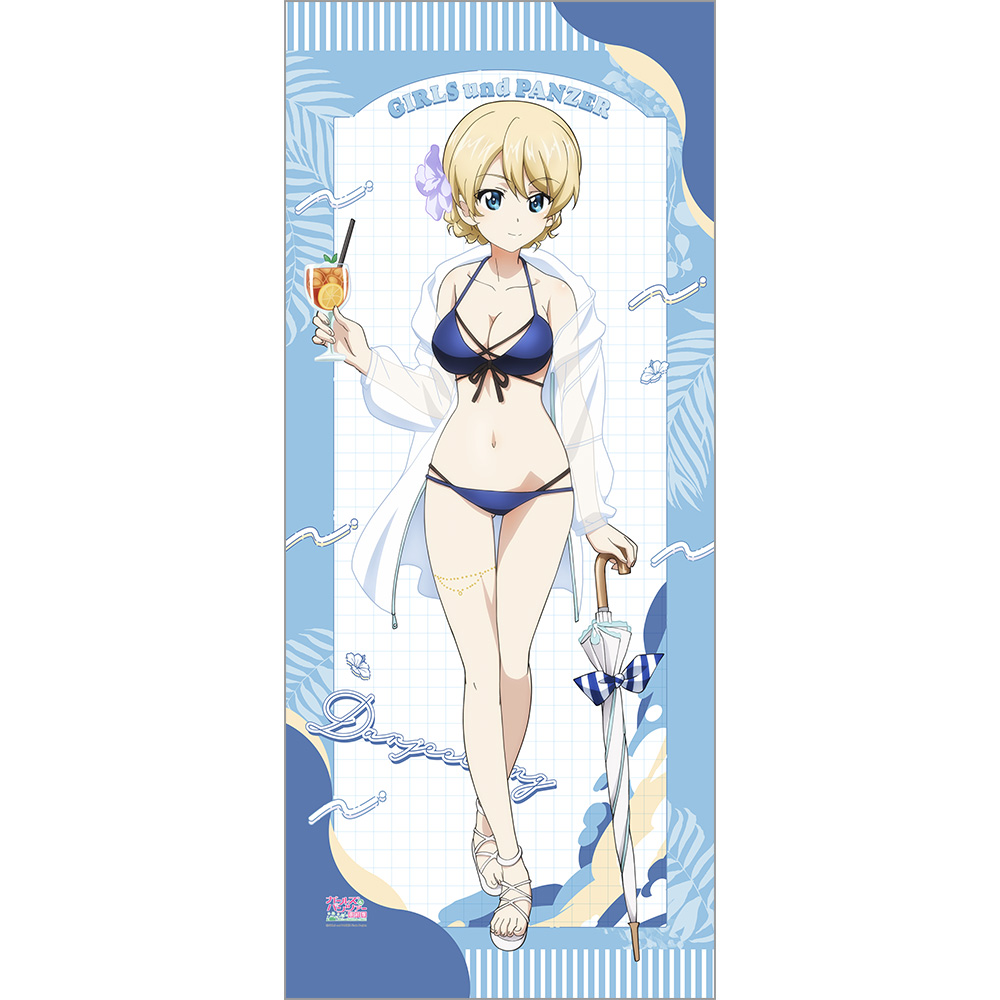 【カーテン魂】ガールズ&パンツァー 最終章 描き下ろし特大タペストリー（ダージリン/リゾート水着）