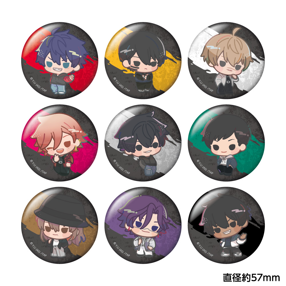 【キャラバン】桃源暗鬼 トレーディングちびキャラグリッター缶バッジ 1BOX入数：9