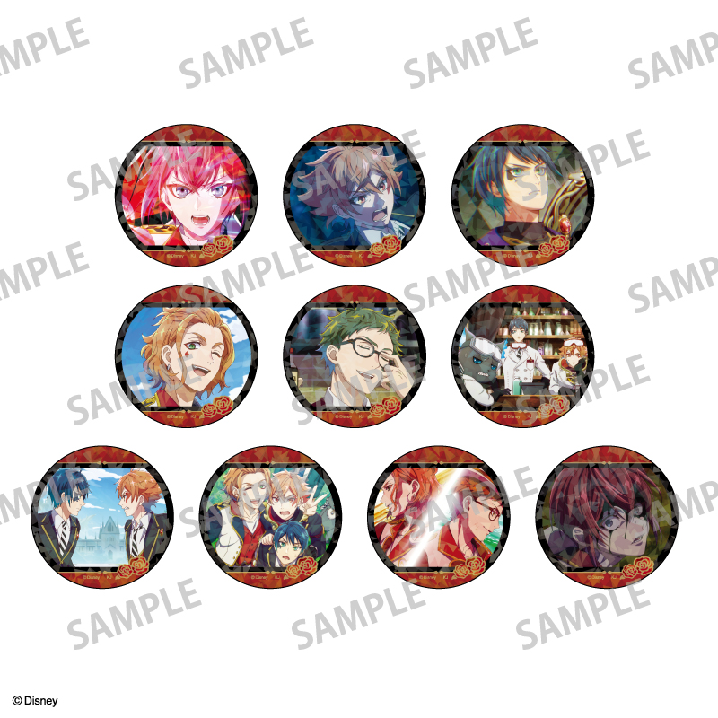 【カミオジャパン】ディズニー ツイステッドワンダーランド ザ アニメーション トレーディングホログラム缶バッジ 場面写 1BOX入数：10