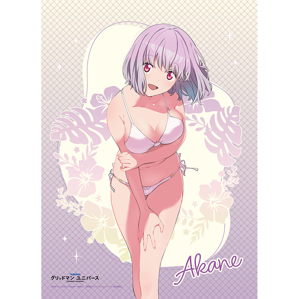 【カーテン魂】グリッドマン ユニバース 描き下ろしB2タペストリー（新条アカネ/水着）Wスエード