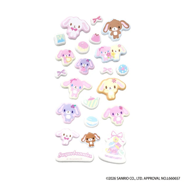 【ティー・シー・ピー】シュガーバニーズ ぷくぷくシール ティーパーティ