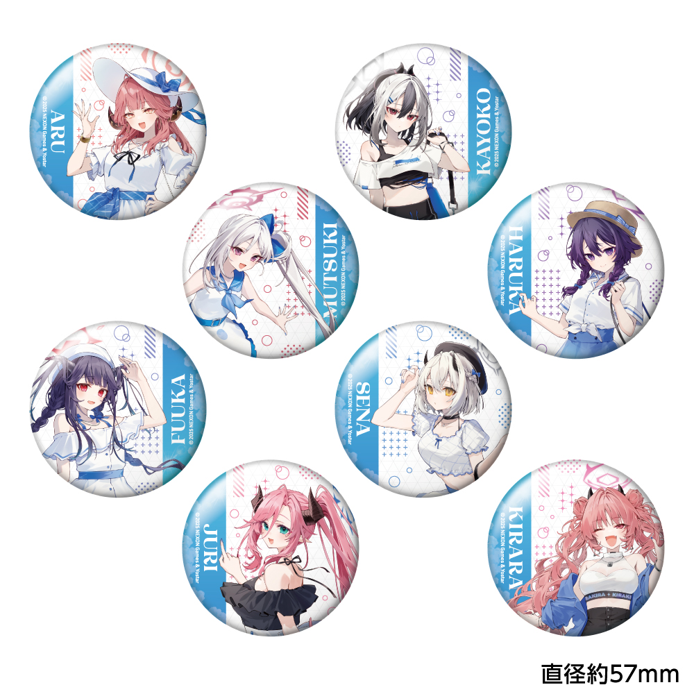 【キャラバン】ブルーアーカイブ -Blue Archive- トレーディング描き下ろし缶バッジ 4.5th Anniversary POP UP STORE 1BOX入数：8