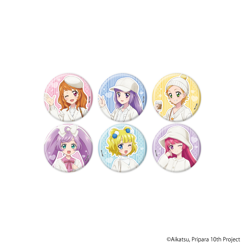 【A3】缶バッジ「アイカツ！×プリパラ THE MOVIE -出会いのキセキ！-」02/トレーディング（全6種）（描き下ろしイラスト） 1BOX入数：6