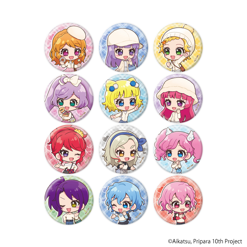 【A3】缶バッジ「アイカツ！×プリパラ THE MOVIE -出会いのキセキ！-」03/トレーディング（全12種）（ミニキャライラスト） 1BOX入数：12