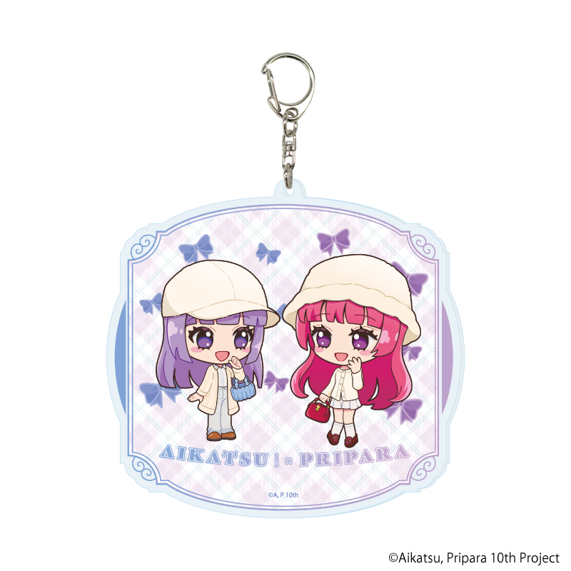 【A3】デカアクリルキーホルダー「アイカツ！×プリパラ THE MOVIE -出会いのキセキ！-」02/スミレ&そふぃ（ミニキャライラスト）