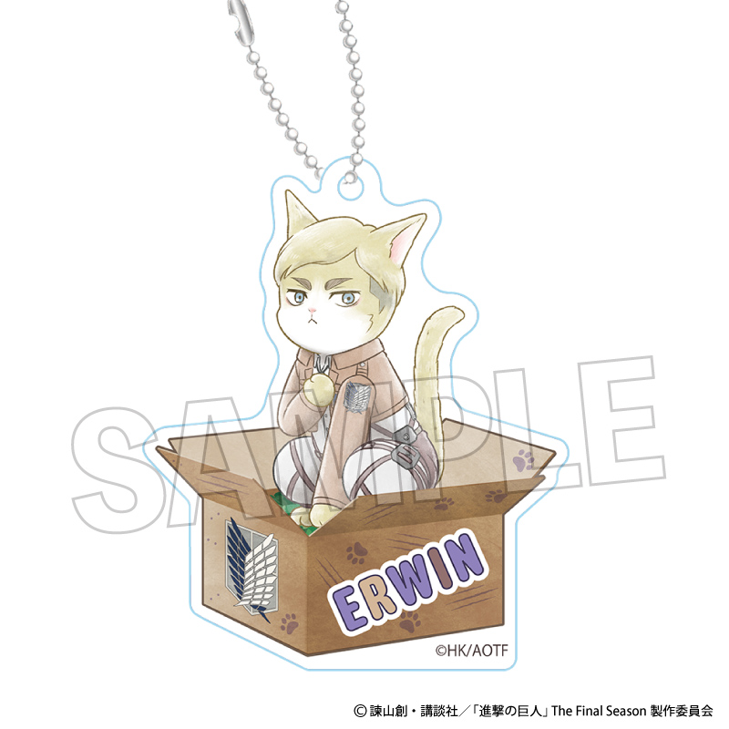 【PROOF】進撃の巨人 調査兵にゃん おなまえキーホルダー エルヴィン