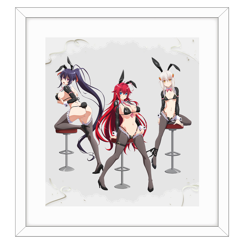 【カーテン魂】ハイスクールD×D HERO 描き下ろし 複製原画（逆バニー（黒））