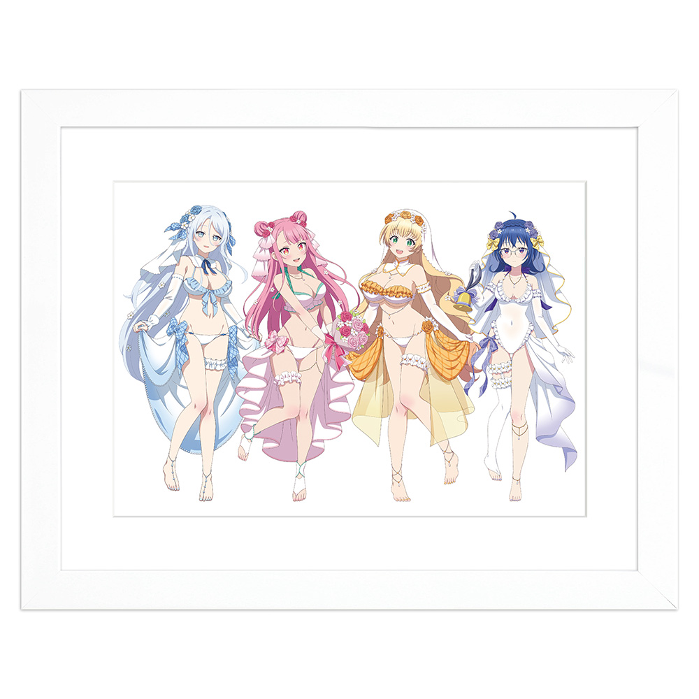 【カーテン魂】転生したら第七王子だったので、気ままに魔術を極めます 描き下ろし キャラファイングラフ（ウエディング水着）A4