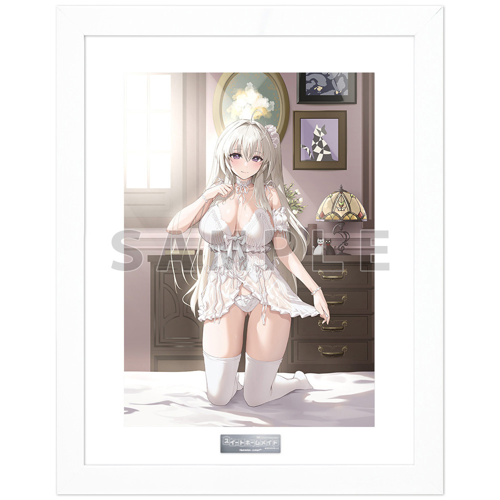 【カーテン魂】スイートホームメイド 描き下ろしキャラファイングラフ（江崎彩葉/お部屋でお出迎え）A4