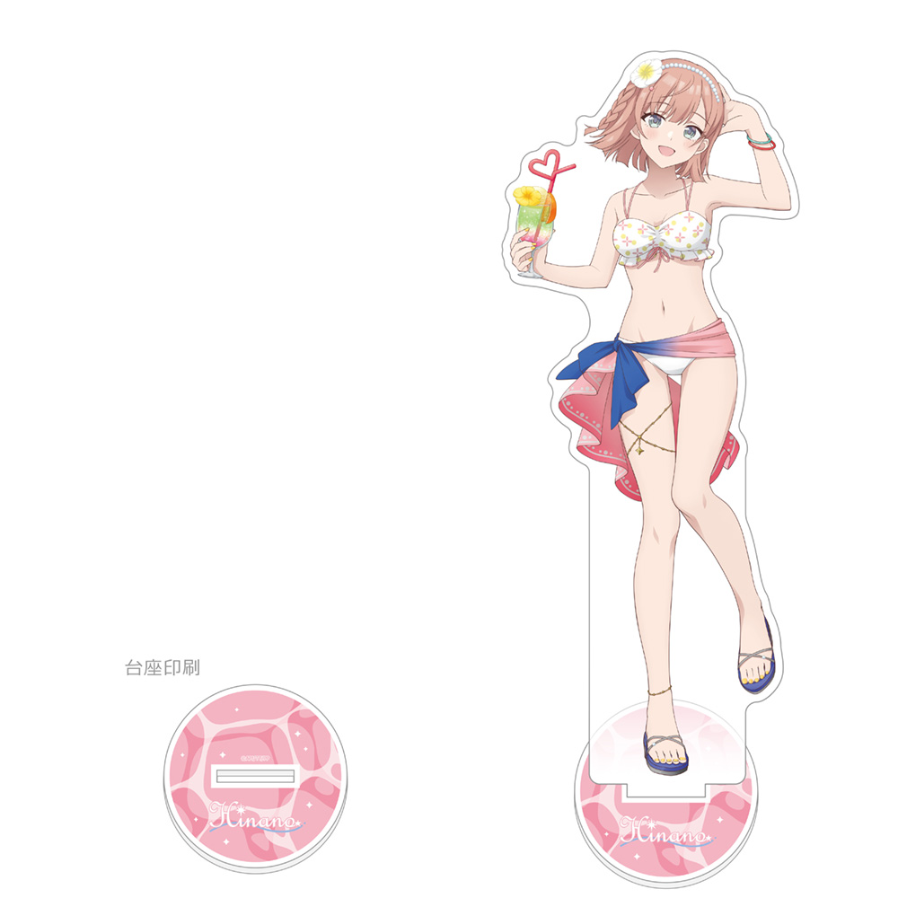 【カーテン魂】ポールプリンセス！！ 描き下ろし特大アクリルスタンド（星北ヒナノ/水着）