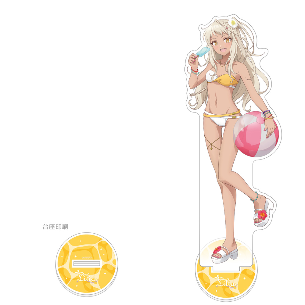 【カーテン魂】ポールプリンセス！！ 描き下ろし特大アクリルスタンド（西条リリア/水着）