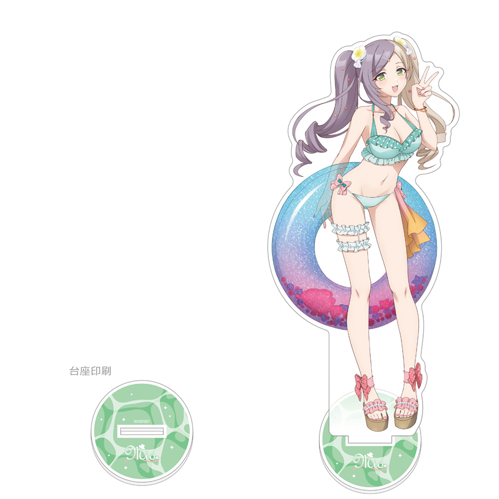 【カーテン魂】ポールプリンセス！！ 描き下ろし特大アクリルスタンド（東坂ミオ/水着）