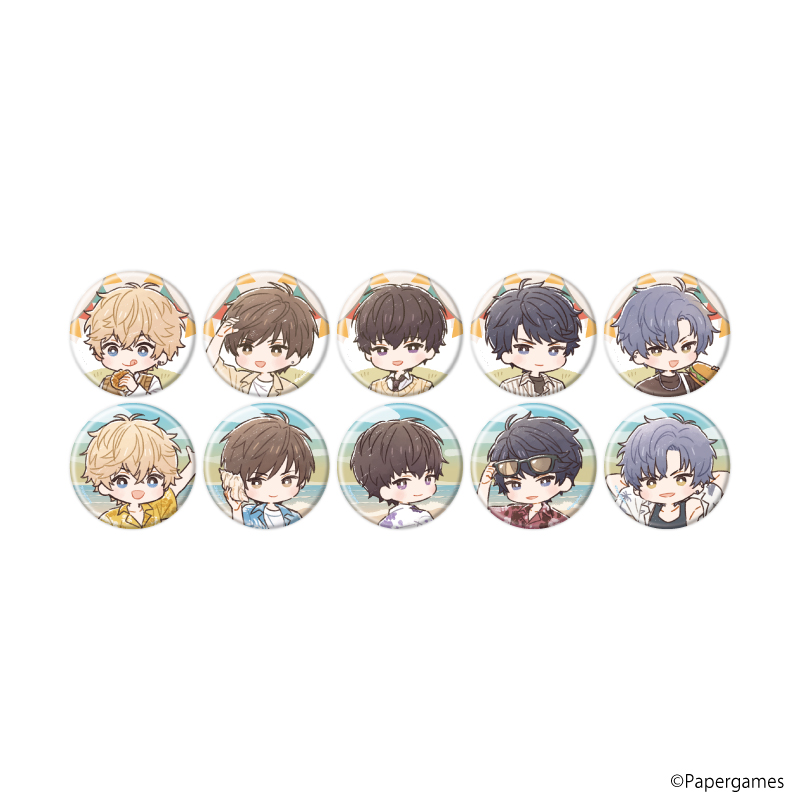 【A3】缶バッジ「恋とプロデューサー～EVOL×LOVE～」32/セット1 ブラインド（全10種）（グラフアートイラスト） 1BOX入数：10