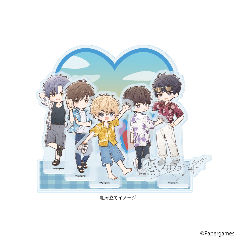 【A3】プレミアム アクリルジオラマプレート「恋とプロデューサー～EVOL×LOVE～」09/海辺デートver.（グラフアートイラスト）