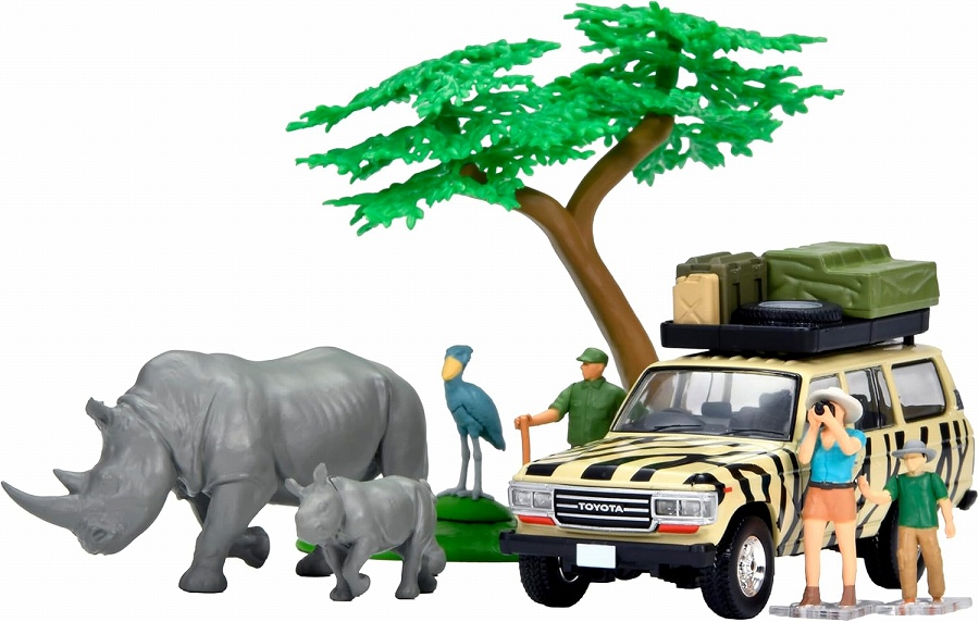 【トミーテック】海洋堂×トミカリミテッド ヴィンテージ ジオコレ64 #カースナップ31a サファリ3 （トヨタ ランドクルーザー60付属）