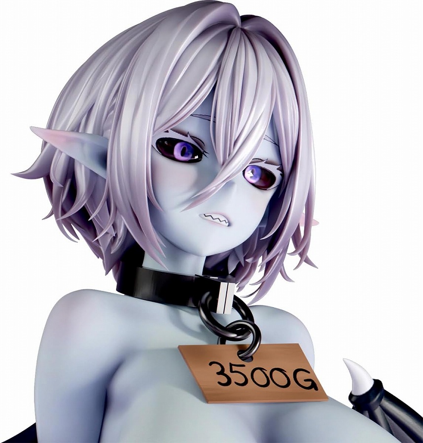 【インサイト】肉感少女 異世界の奴◯市 出品番号01 青肌サキュバス 1/6スケール塗装済み完成品フィギュア